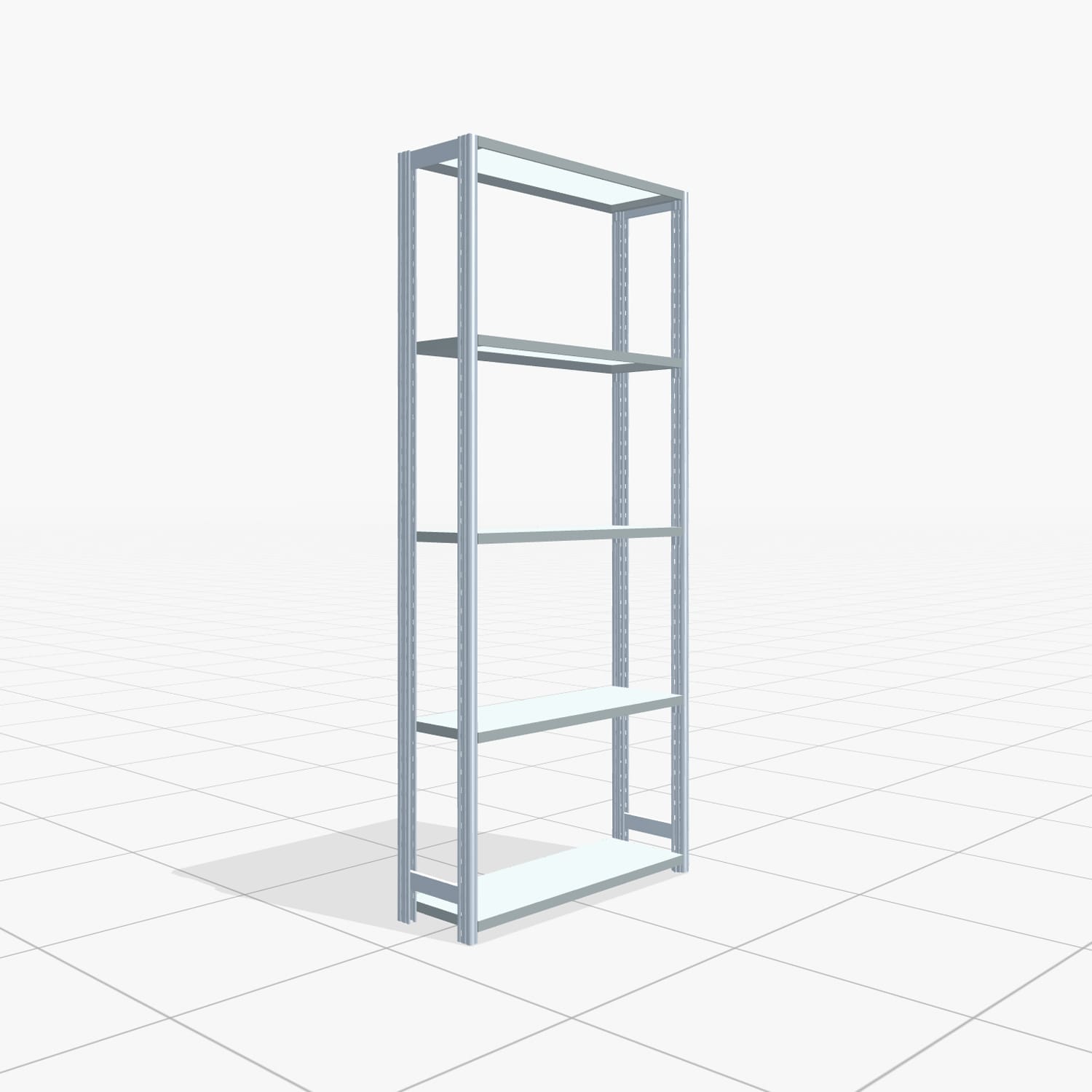 Fachbodenregal FBX 4000, H: 2.250 mm, B: 997 mm mm, T: 300 mm, Ebenen: 5
