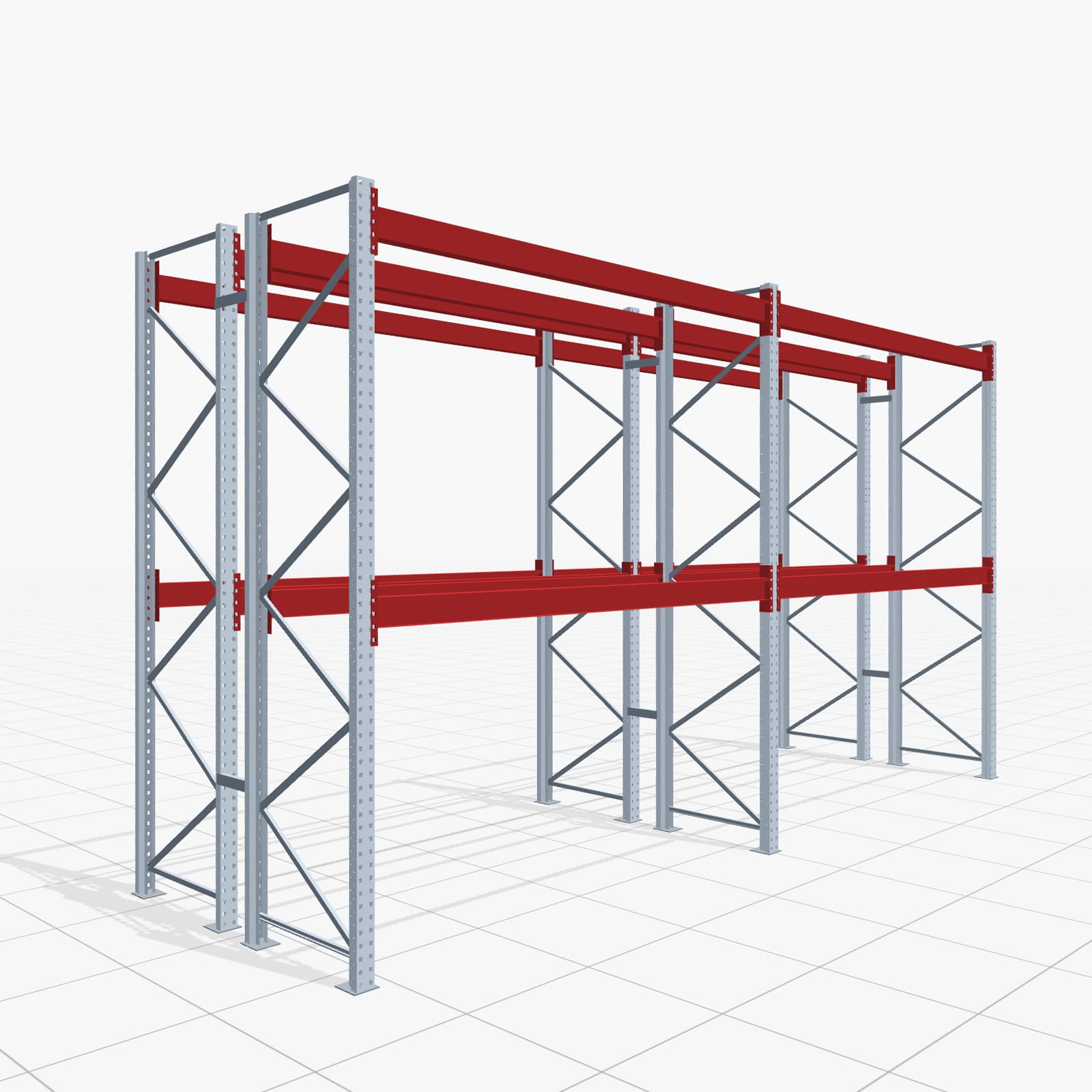 Palettenregale PRX 1000, Europalette, H: 3.100 mm, B: 5.700 mm, Palettengewicht: 500 kg, Palettenplätze: 36