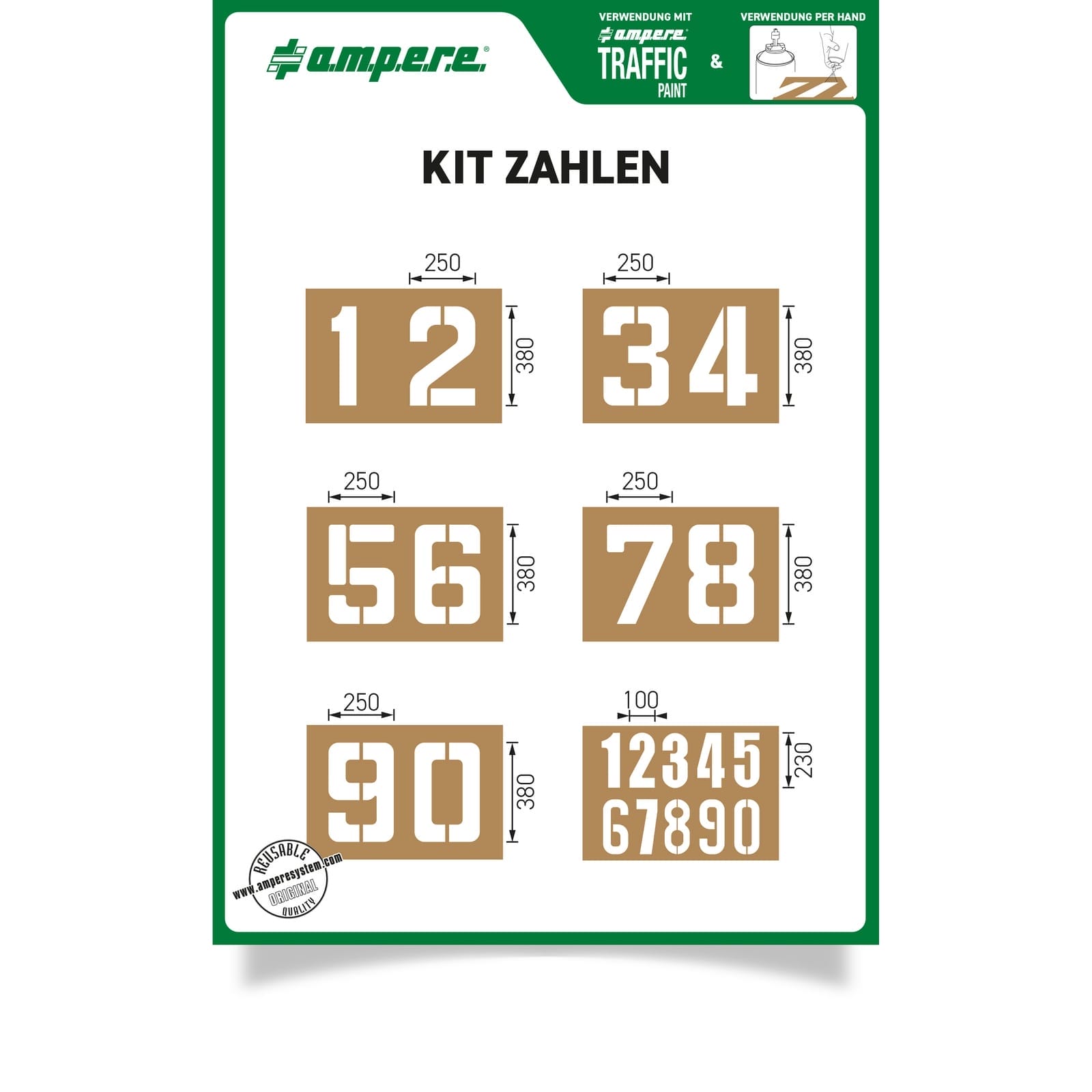 RMX Schablonen KIT Zahlen