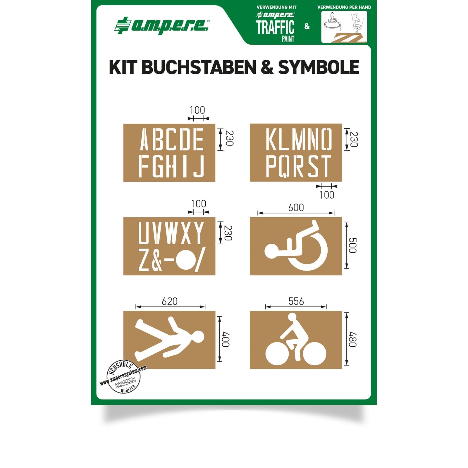 RMX Schablonen KIT Buchstaben & Symbole