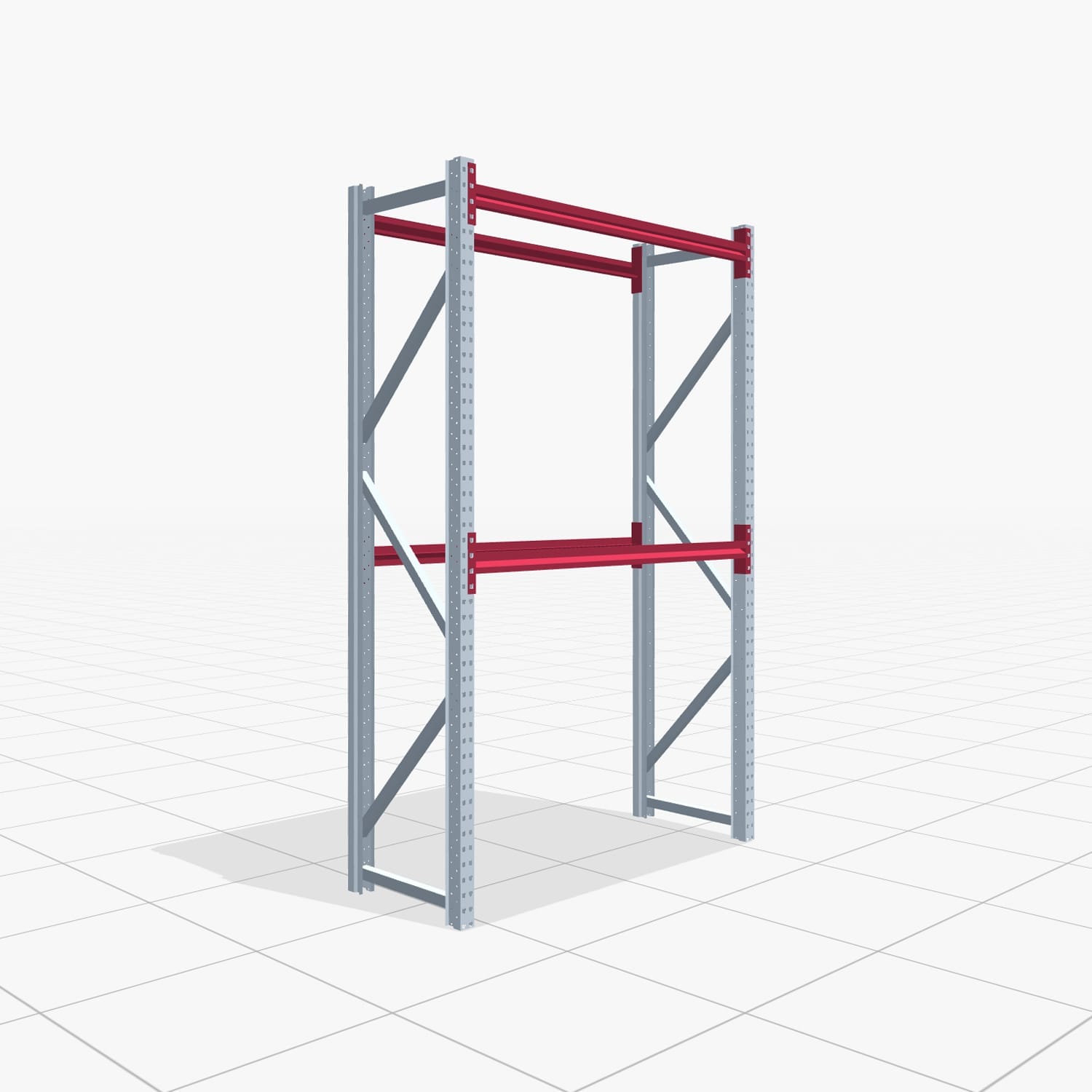 Weitspannregale WSX 5000, H: 2.400 mm, B: 1.626 mm mm, T: 600 mm, Ebenen: 3, Feldbreite: 1.500 mm, Auflage: ohne