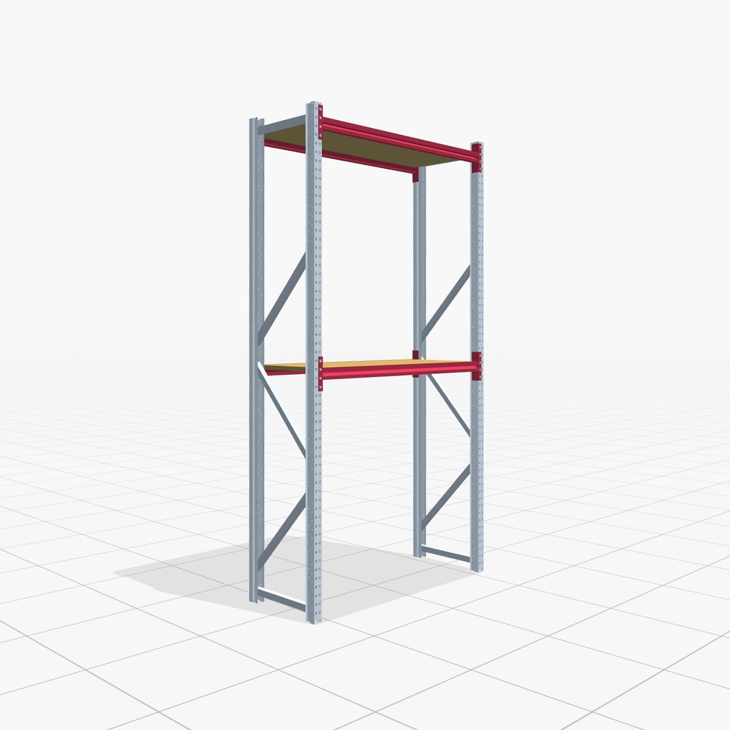 Weitspannregale WSX 5000, H: 3.000 mm, B: 1.626 mm mm, T: 600 mm, Ebenen: 3, Feldbreite: 1.500 mm, Auflage: Spanplatte