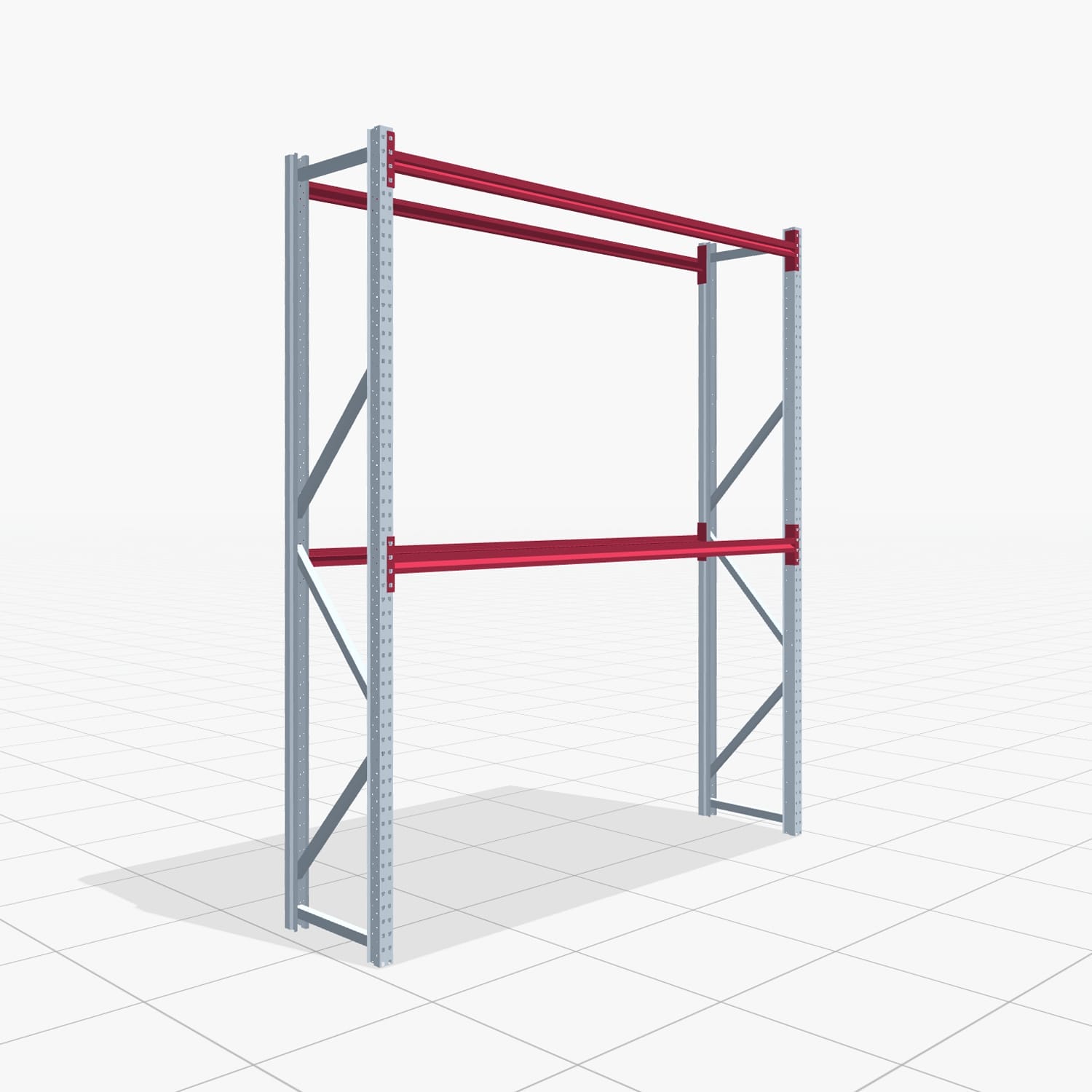 Weitspannregale WSX 5000, H: 3.000 mm, B: 2.616 mm mm, T: 600 mm, Ebenen: 3, Feldbreite: 2.500 mm, Auflage: ohne