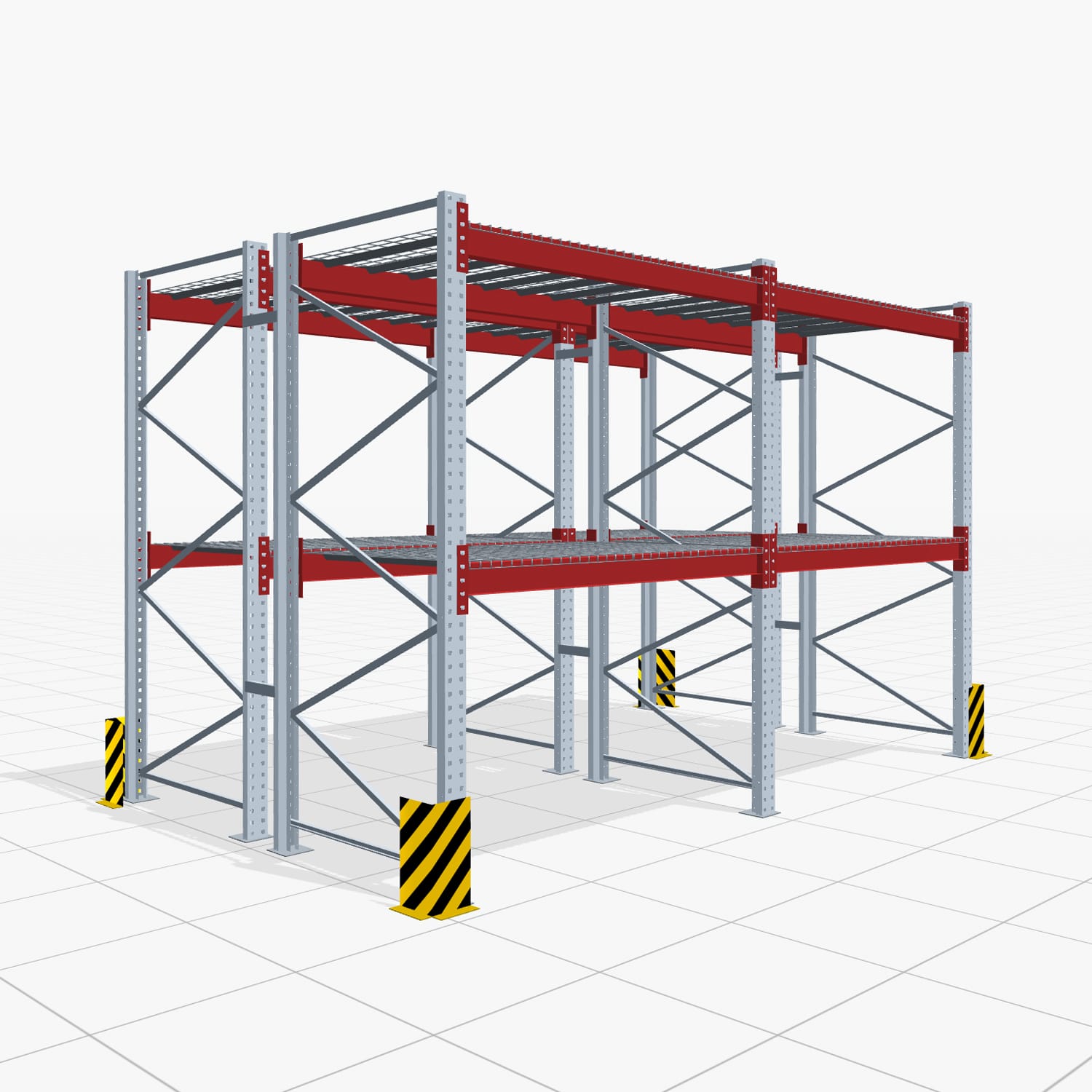 Palettenregale PRX 1000, Europalette, H: 2.600 mm, B: 3.900 mm, Palettengewicht: 1.250 kg, Palettenplätze: 12