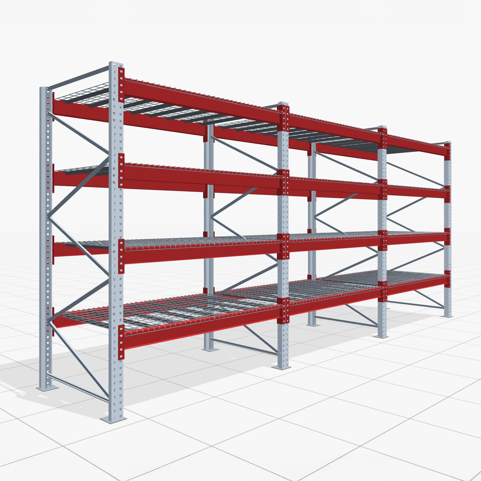 Palettenregale PRX 1000, Europalette, H: 2.600 mm, B: 5.800 mm, Palettengewicht: 750 kg, Palettenplätze: 30
