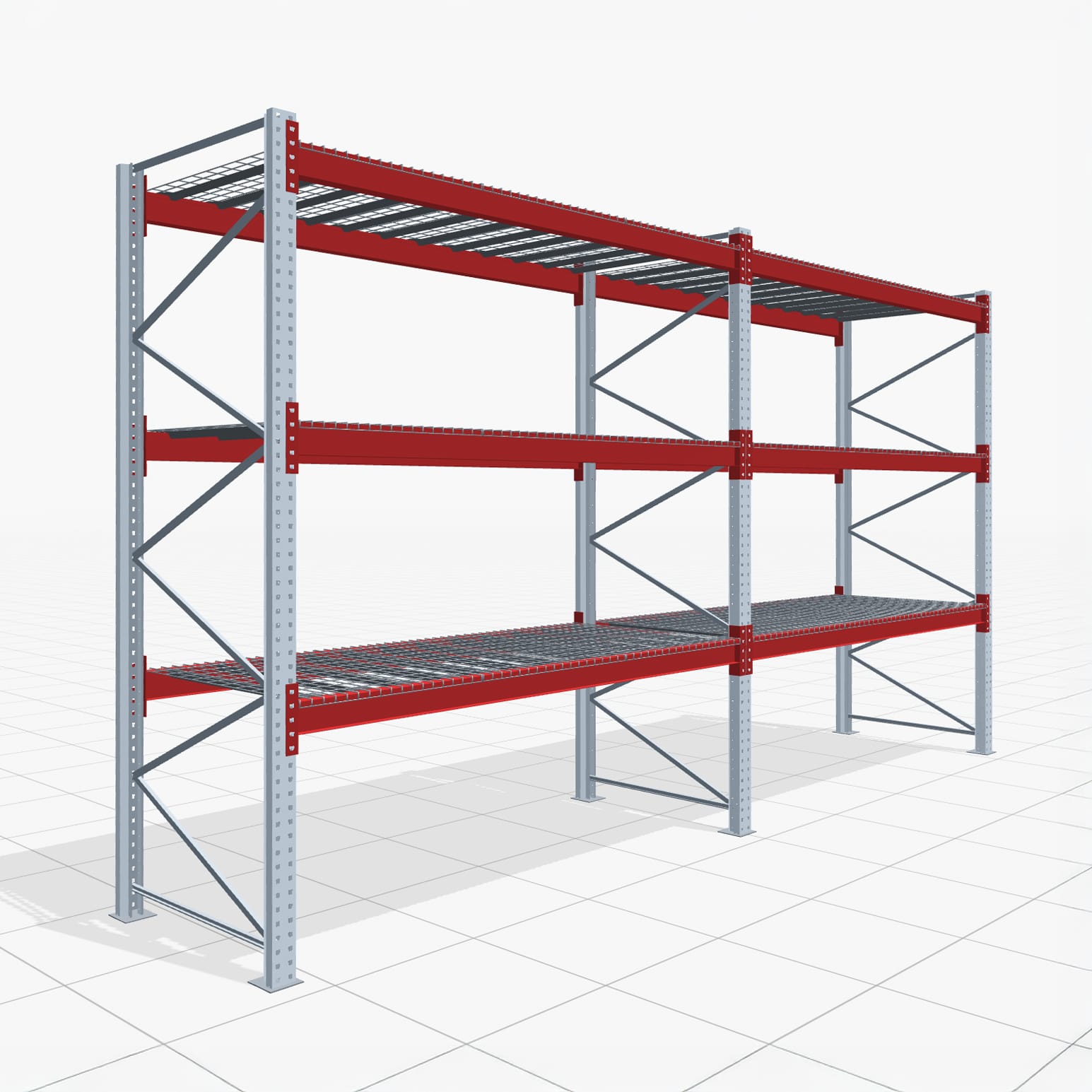 Palettenregale PRX 1000, Europalette, H: 3.100 mm, B: 5.700 mm, Palettengewicht: 1.250 kg, Palettenplätze: 24