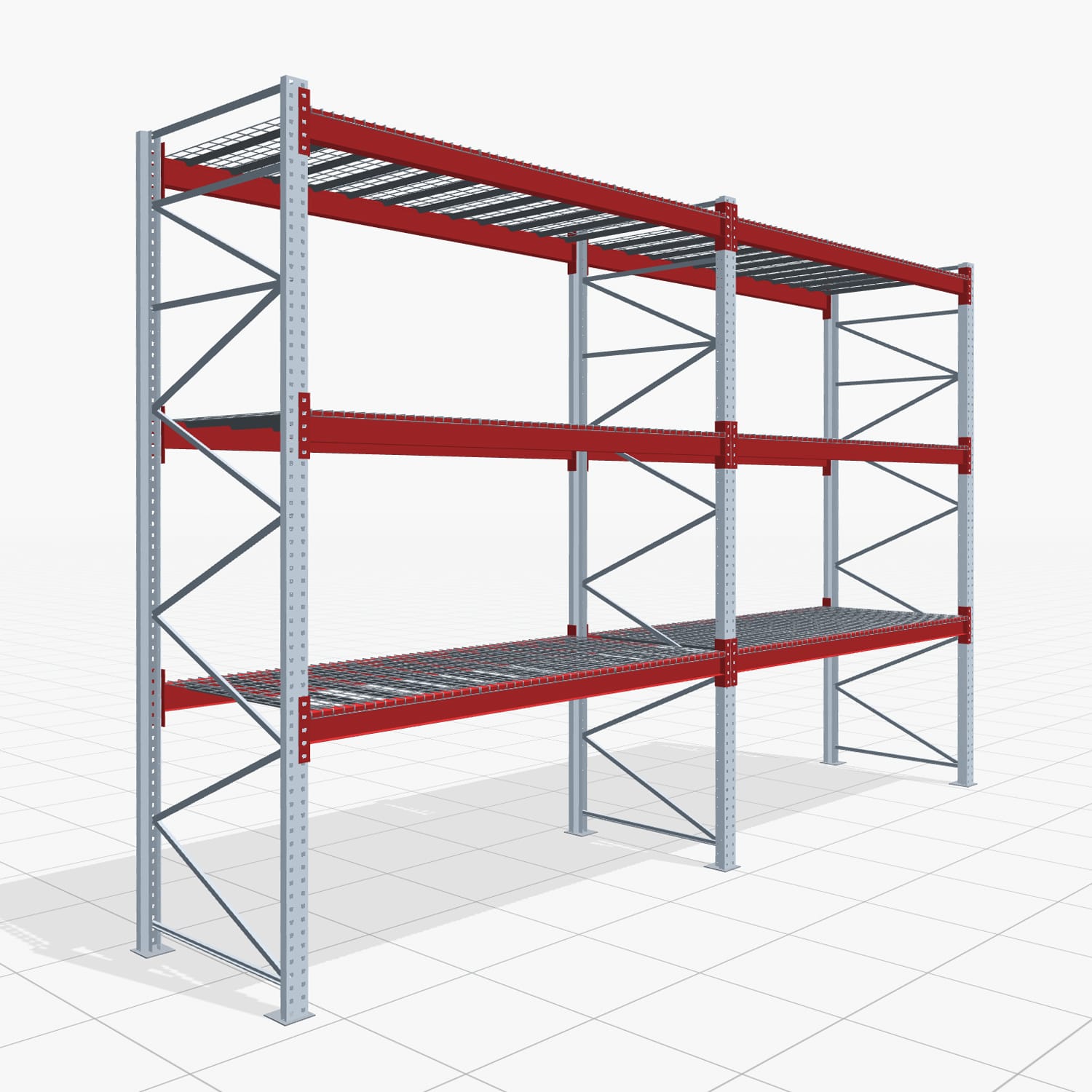 Palettenregale PRX 1000, Europalette, H: 3.600 mm, B: 5.700 mm, Palettengewicht: 500 kg, Palettenplätze: 24
