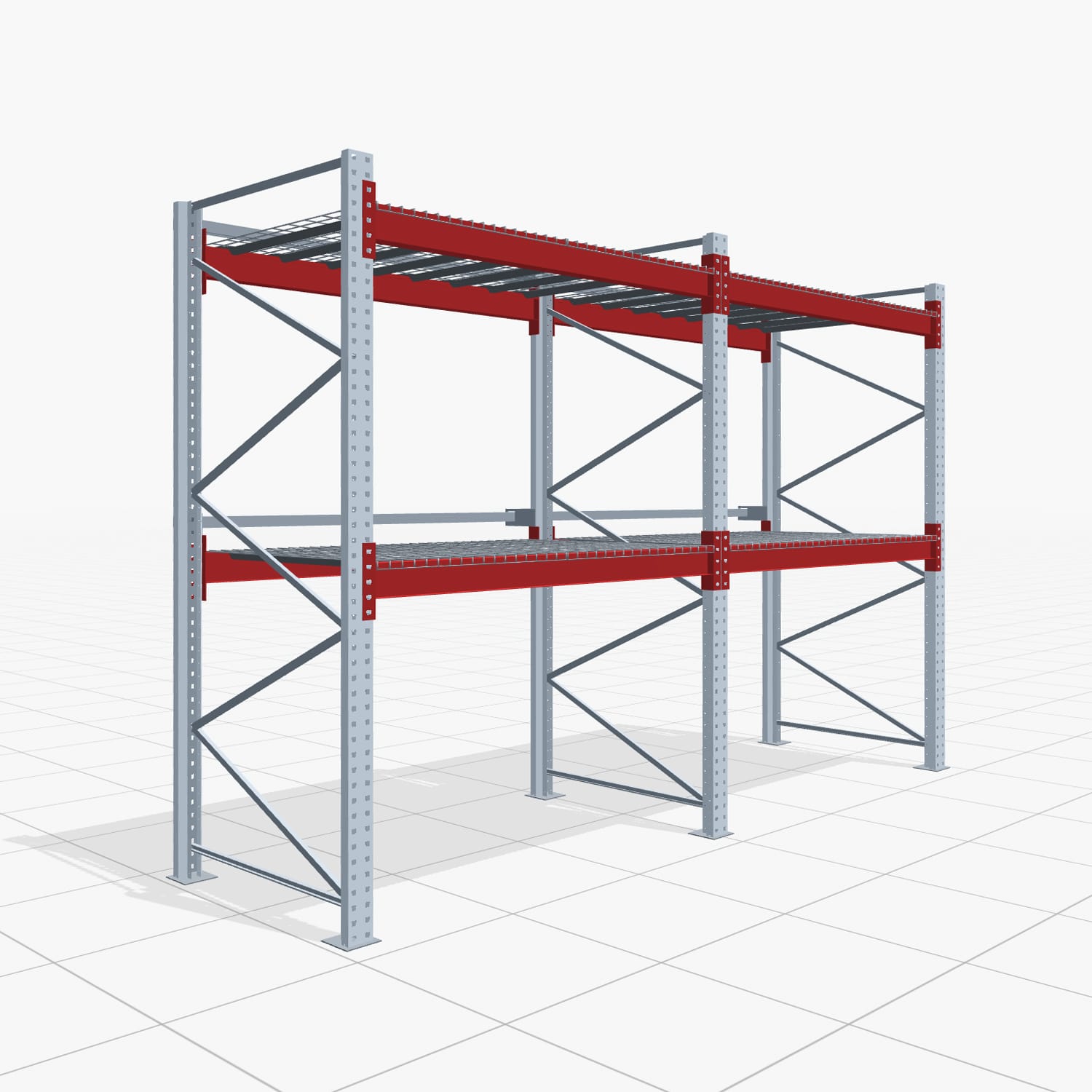 Palettenregale PRX 1000, Europalette, H: 2.600 mm, B: 3.900 mm, Palettengewicht: 500 kg, Palettenplätze: 12