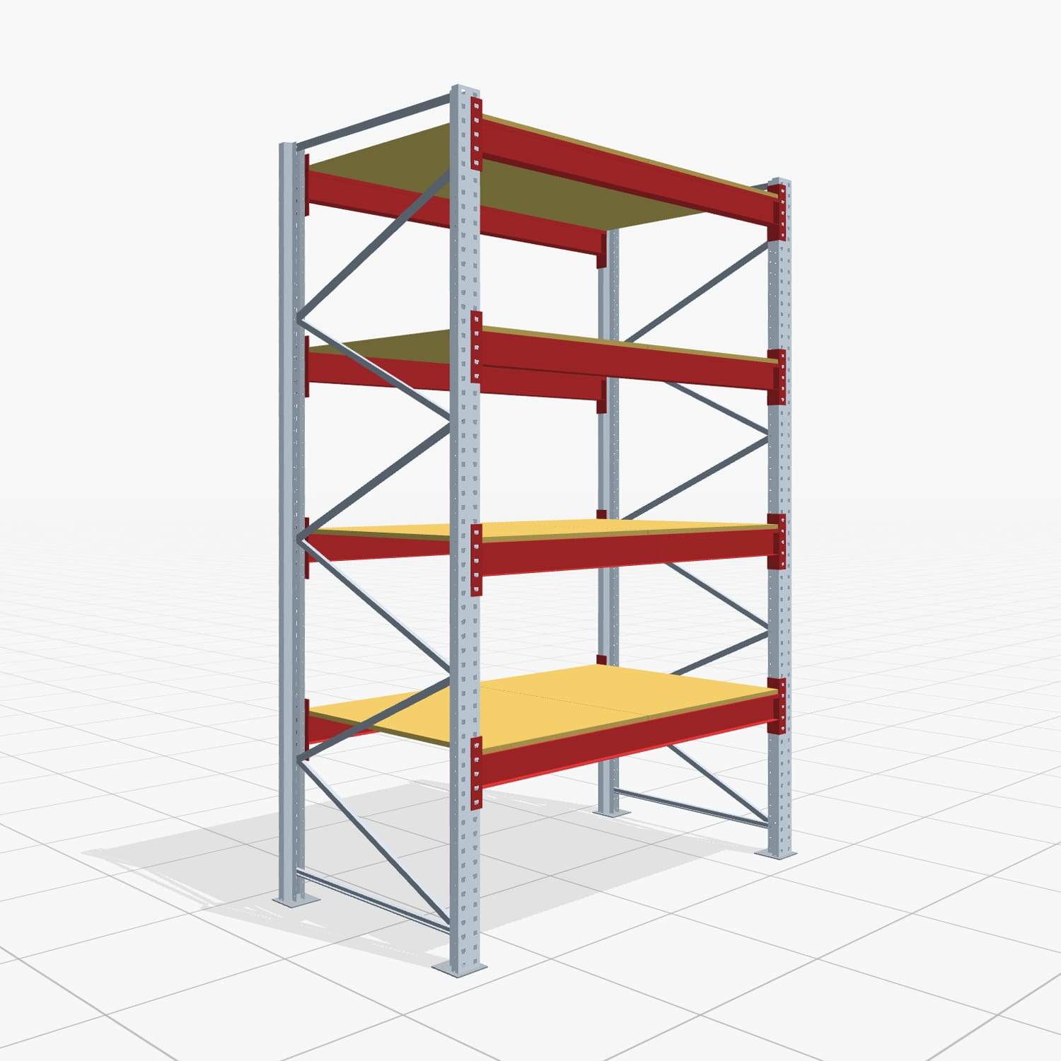 Palettenregale PRX 1000, Europalette, H: 3.100 mm, B: 2.000 mm, Palettengewicht: 1.250 kg, Palettenplätze: 10
