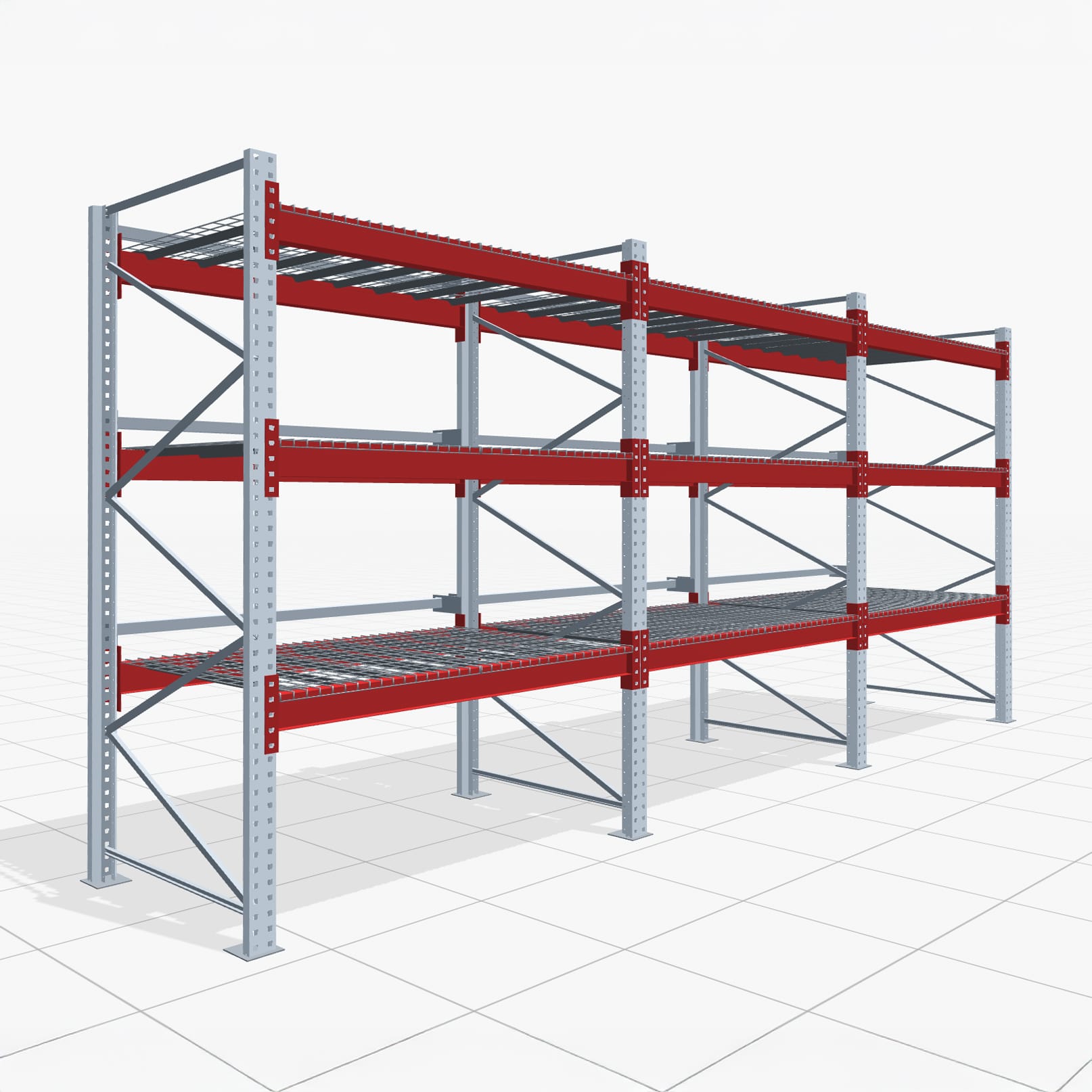 Palettenregale PRX 1000, Europalette, H: 2.600 mm, B: 5.800 mm, Palettengewicht: 750 kg, Palettenplätze: 24