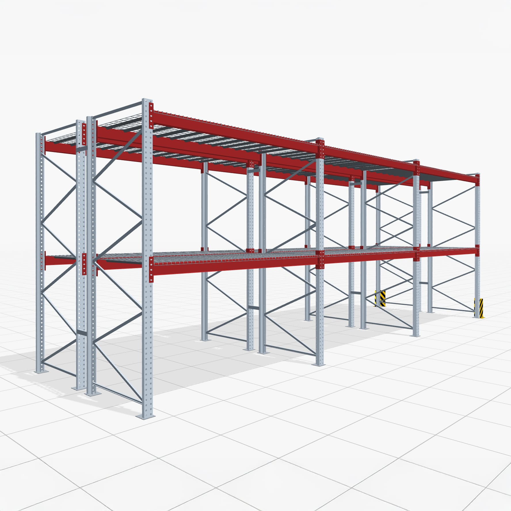Palettenregale PRX 1000, Europalette, H: 3.100 mm, B: 8.500 mm, Palettengewicht: 1.250 kg, Palettenplätze: 27