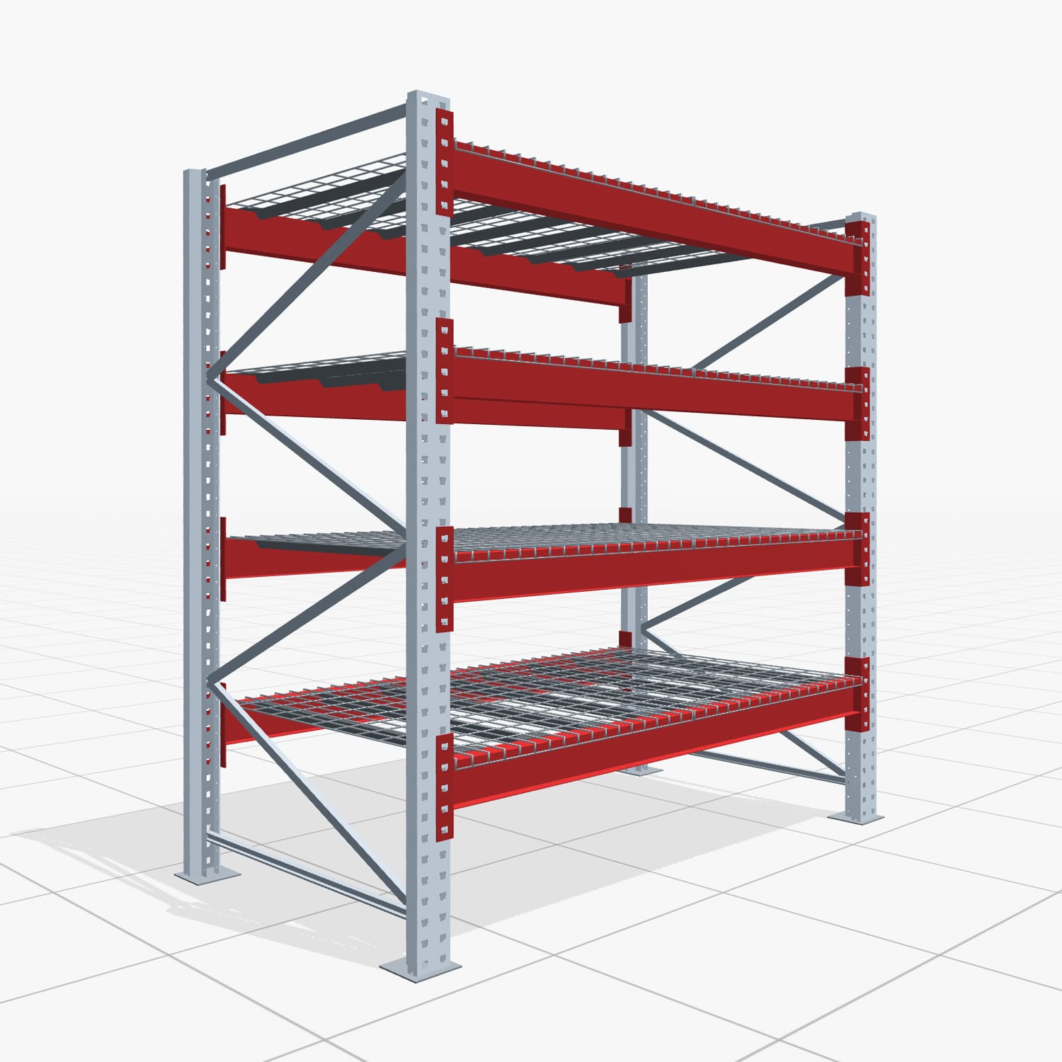 Palettenregale PRX 1000, Europalette, H: 2.100 mm, B: 2.000 mm, Palettengewicht: 1.000 kg, Palettenplätze: 10