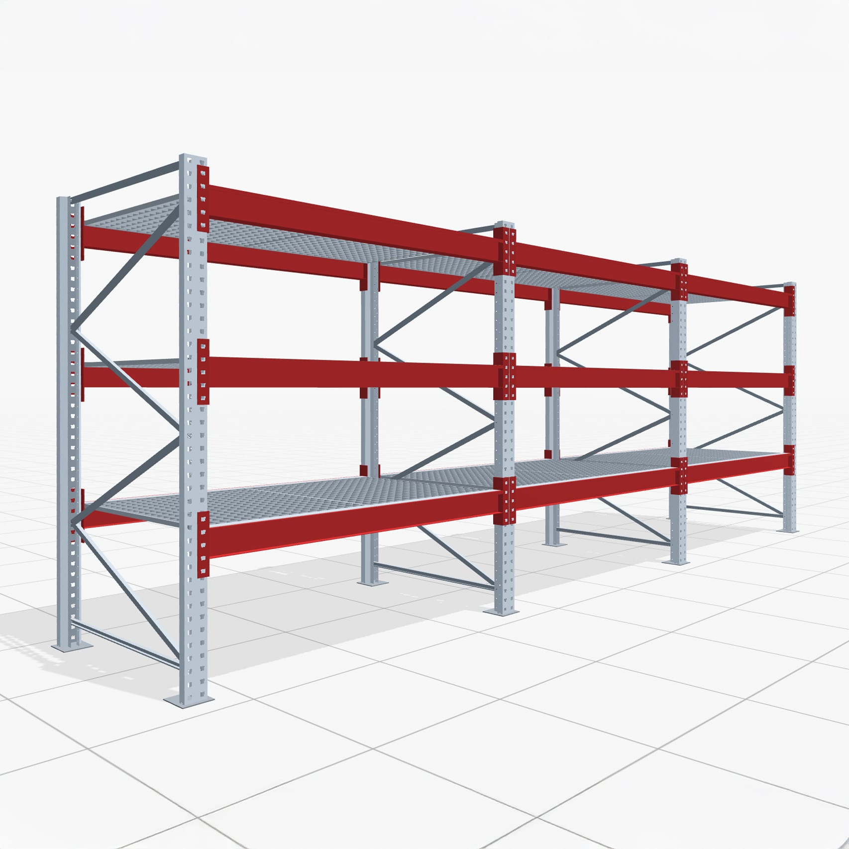 Palettenregale PRX 1000, Europalette, H: 2.100 mm, B: 5.800 mm, Palettengewicht: 500 kg, Palettenplätze: 24
