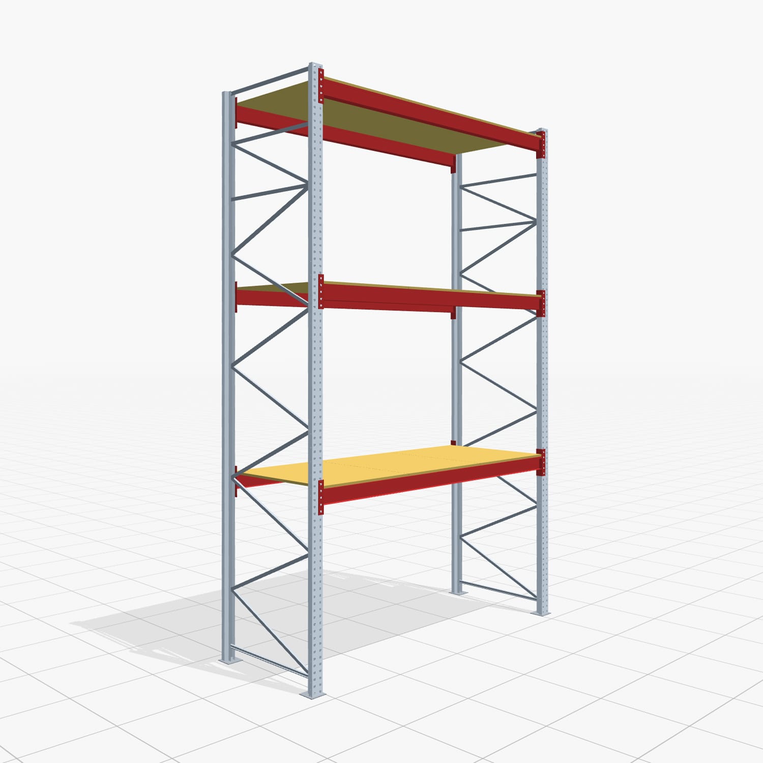 Palettenregale PRX 1000, Europalette, H: 4.600 mm, B: 2.900 mm, Palettengewicht: 500 kg, Palettenplätze: 12