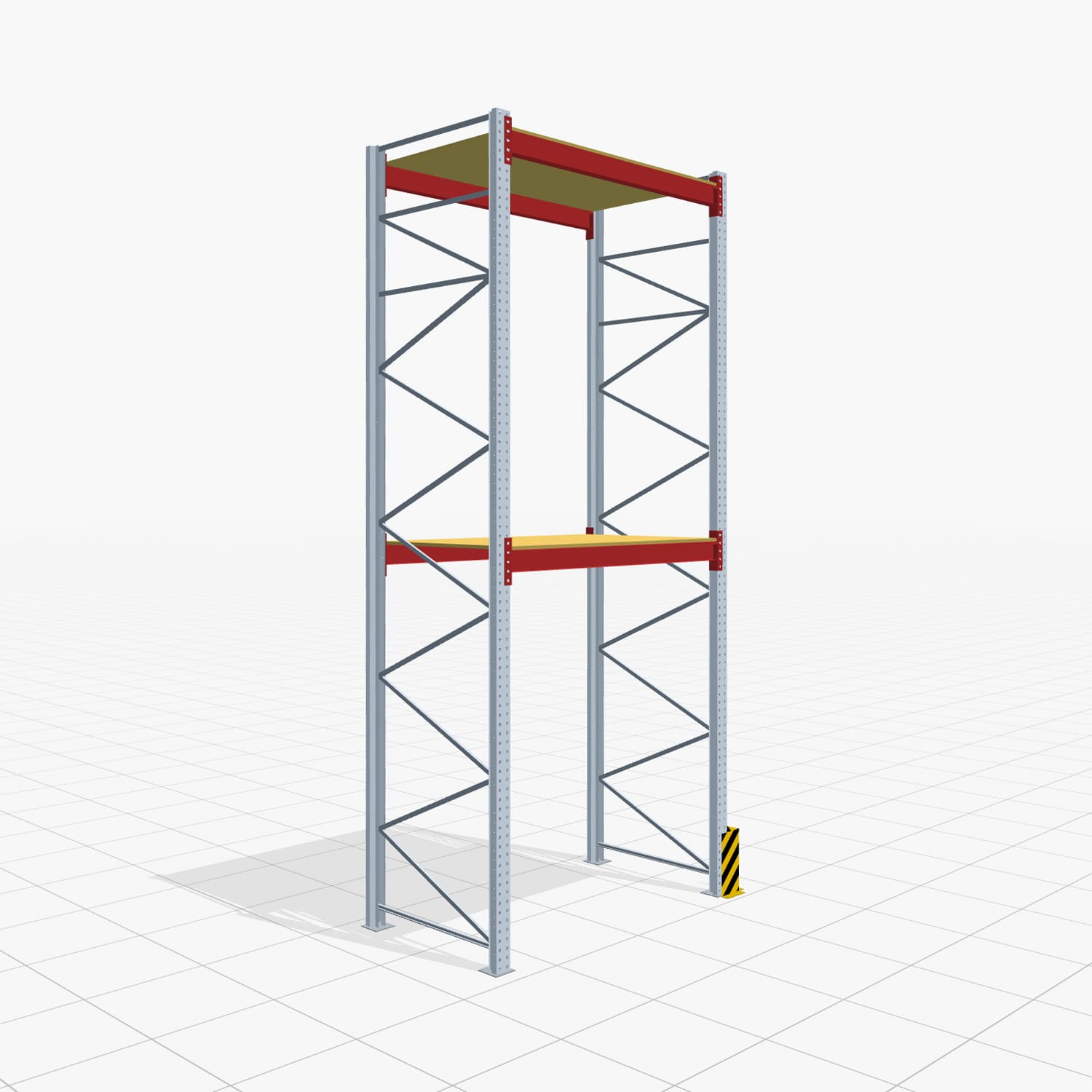 Palettenregale PRX 1000, Europalette, H: 4.600 mm, B: 2.000 mm, Palettengewicht: 1.000 kg, Palettenplätze: 6