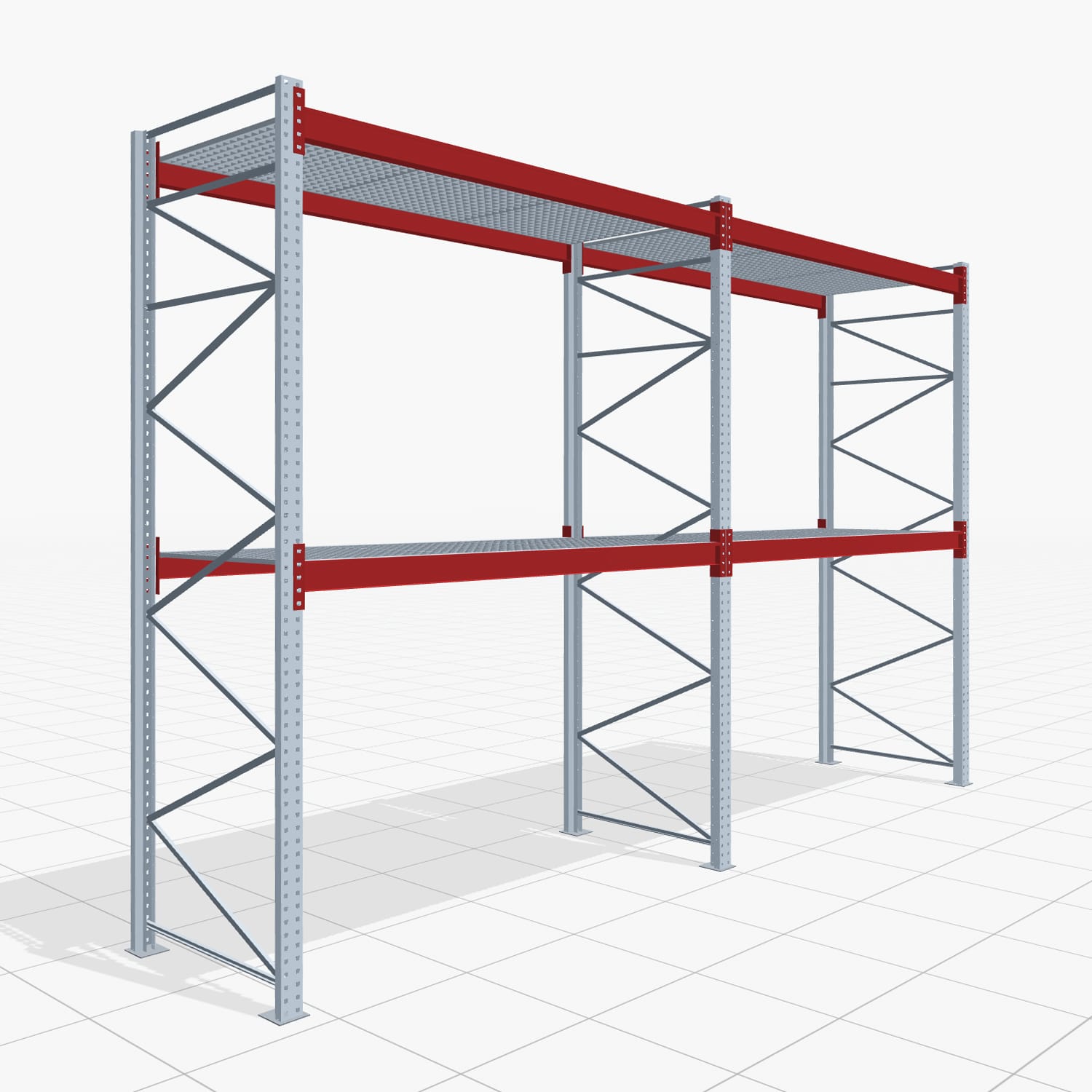 Palettenregale PRX 1000, Europalette, H: 3.600 mm, B: 5.700 mm, Palettengewicht: 750 kg, Palettenplätze: 18