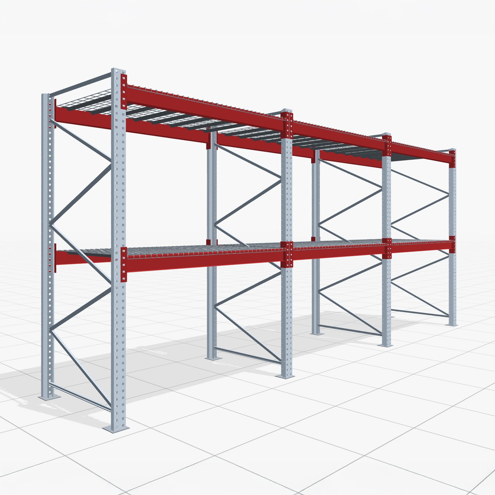 Palettenregale PRX 1000, Europalette, H: 2.600 mm, B: 5.800 mm, Palettengewicht: 500 kg, Palettenplätze: 18