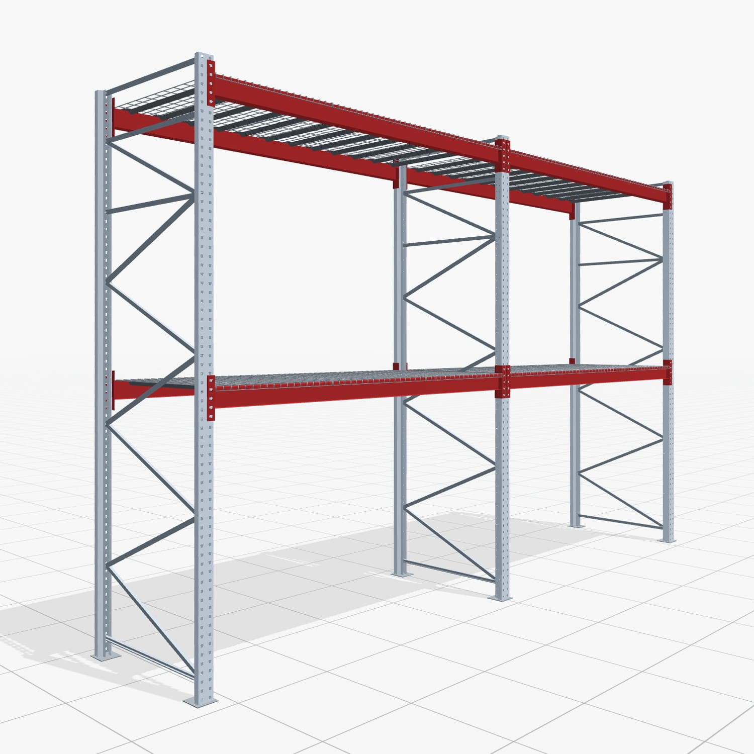 Palettenregale PRX 1000, Europalette, H: 3.600 mm, B: 5.700 mm, Palettengewicht: 500 kg, Palettenplätze: 18