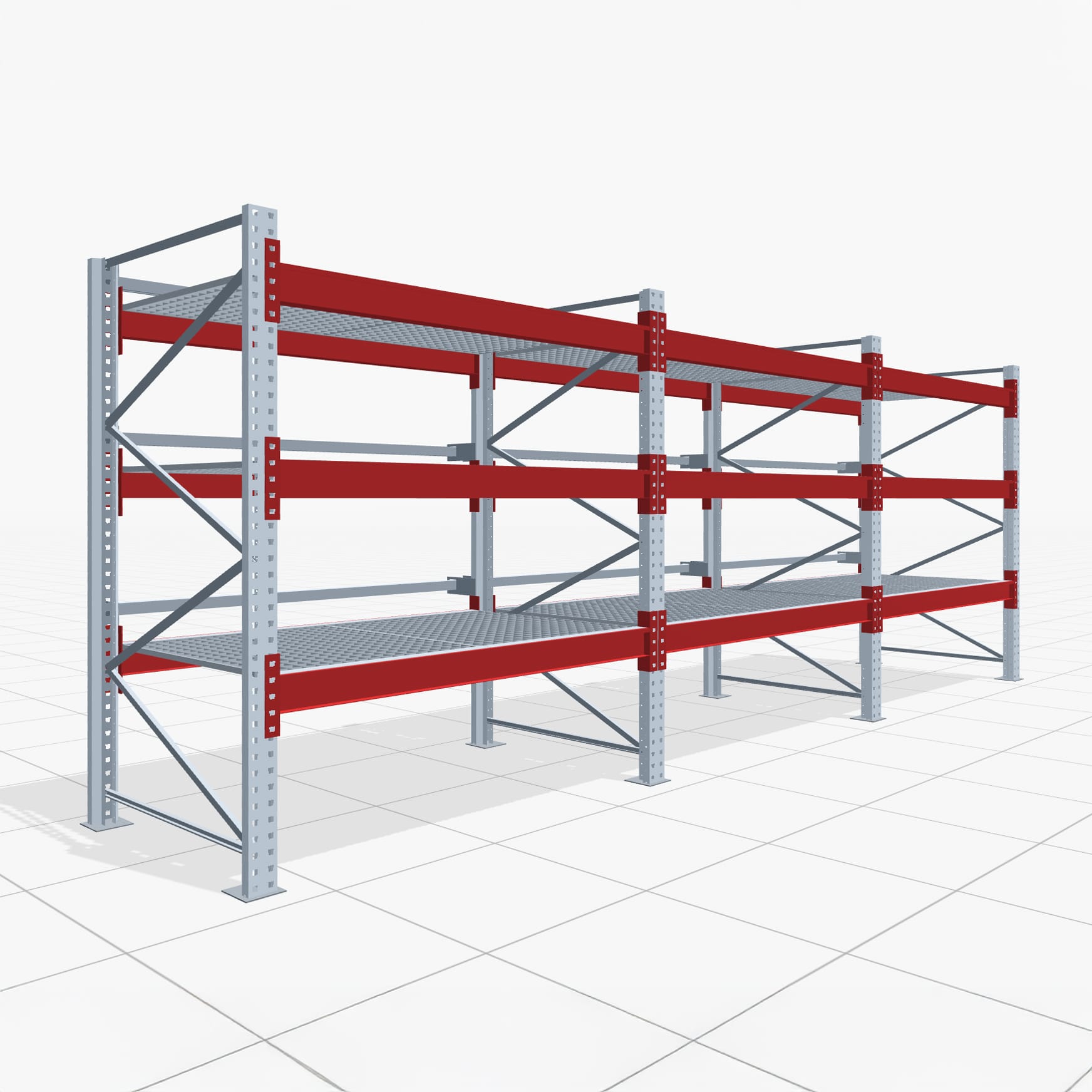 Palettenregale PRX 1000, Europalette, H: 2.100 mm, B: 5.800 mm, Palettengewicht: 1.250 kg, Palettenplätze: 24