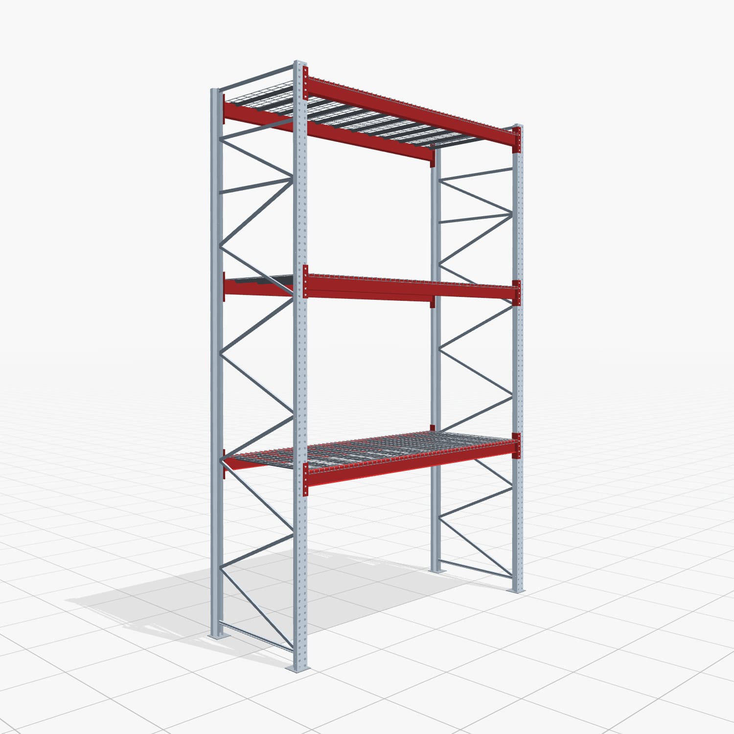 Palettenregale PRX 1000, Europalette, H: 4.600 mm, B: 2.900 mm, Palettengewicht: 750 kg, Palettenplätze: 12