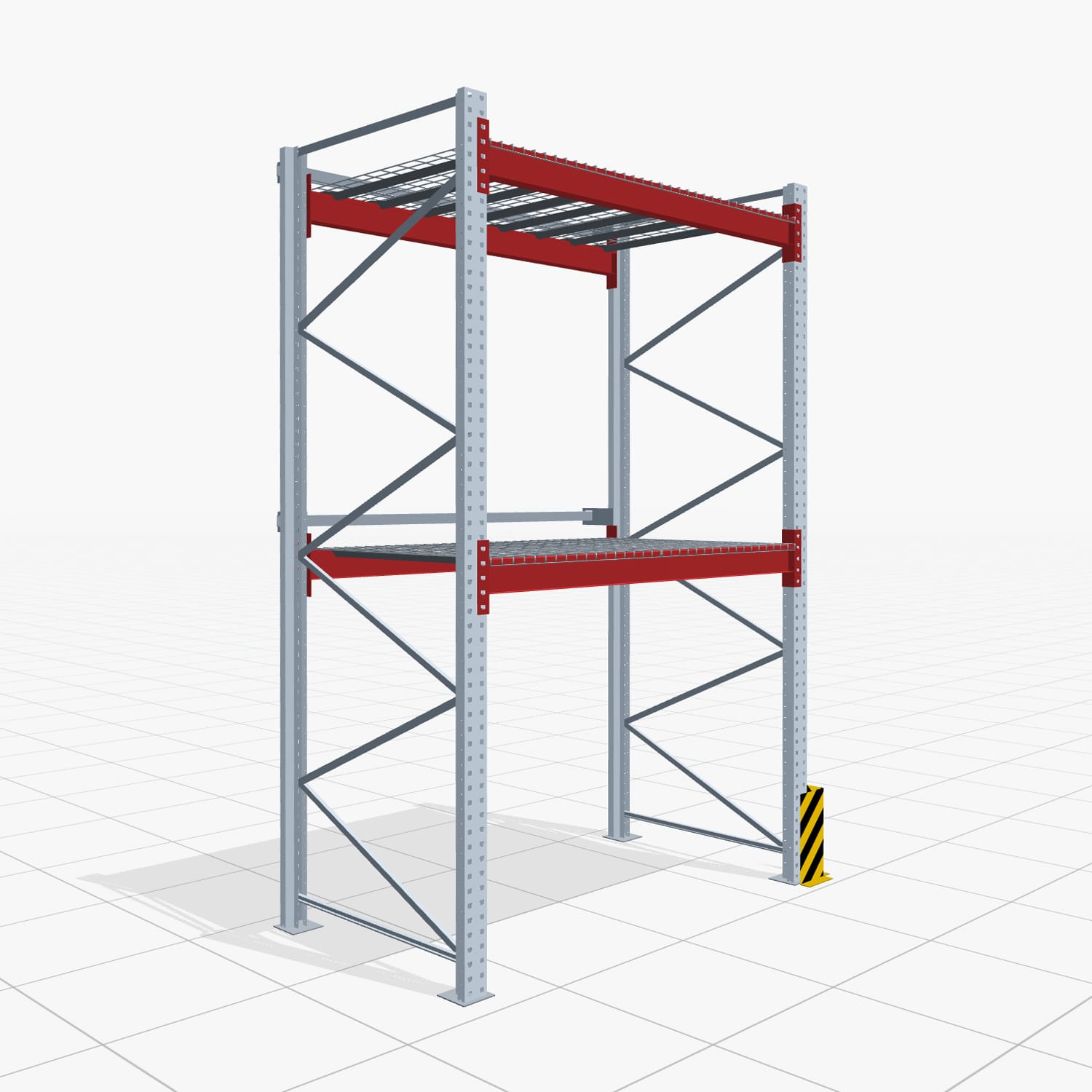 Palettenregale PRX 1000, Europalette, H: 3.100 mm, B: 2.000 mm, Palettengewicht: 1.000 kg, Palettenplätze: 6