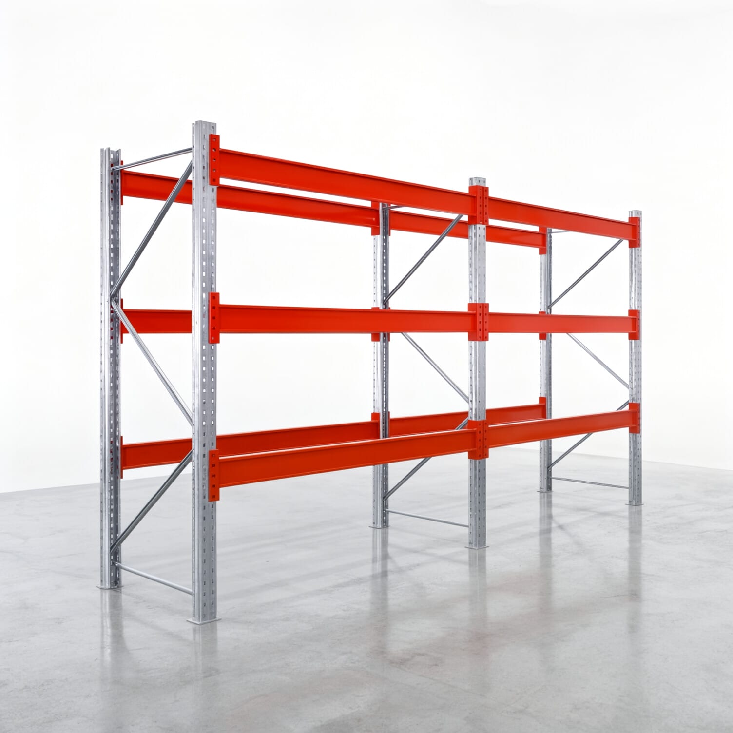 Palettenregale PRX 1000, Europalette, H: 2.100 mm, B: 3.900 mm, Palettengewicht: 500 kg, Palettenplätze: 16