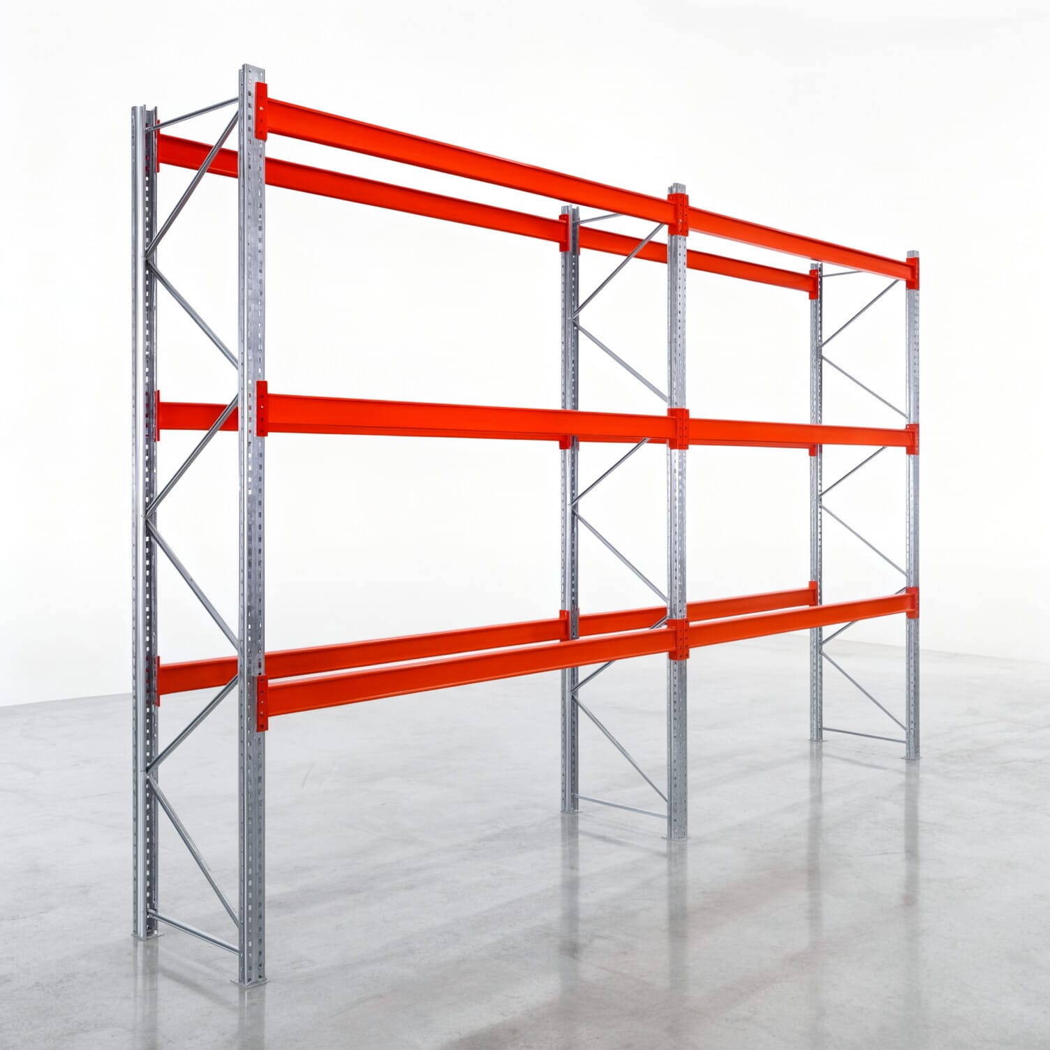 Palettenregale PRX 1000, Europalette, H: 3.600 mm, B: 5.700 mm, Palettengewicht: 1.000 kg, Palettenplätze: 24