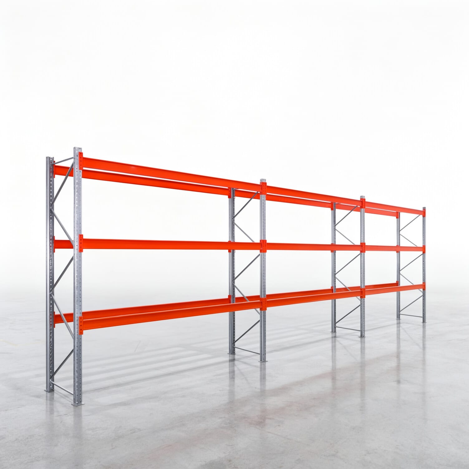 Palettenregale PRX 1000, Industriepalette, H: 3.100 mm, B: 8.500 mm, Palettengewicht: 500 kg, Palettenplätze: 36