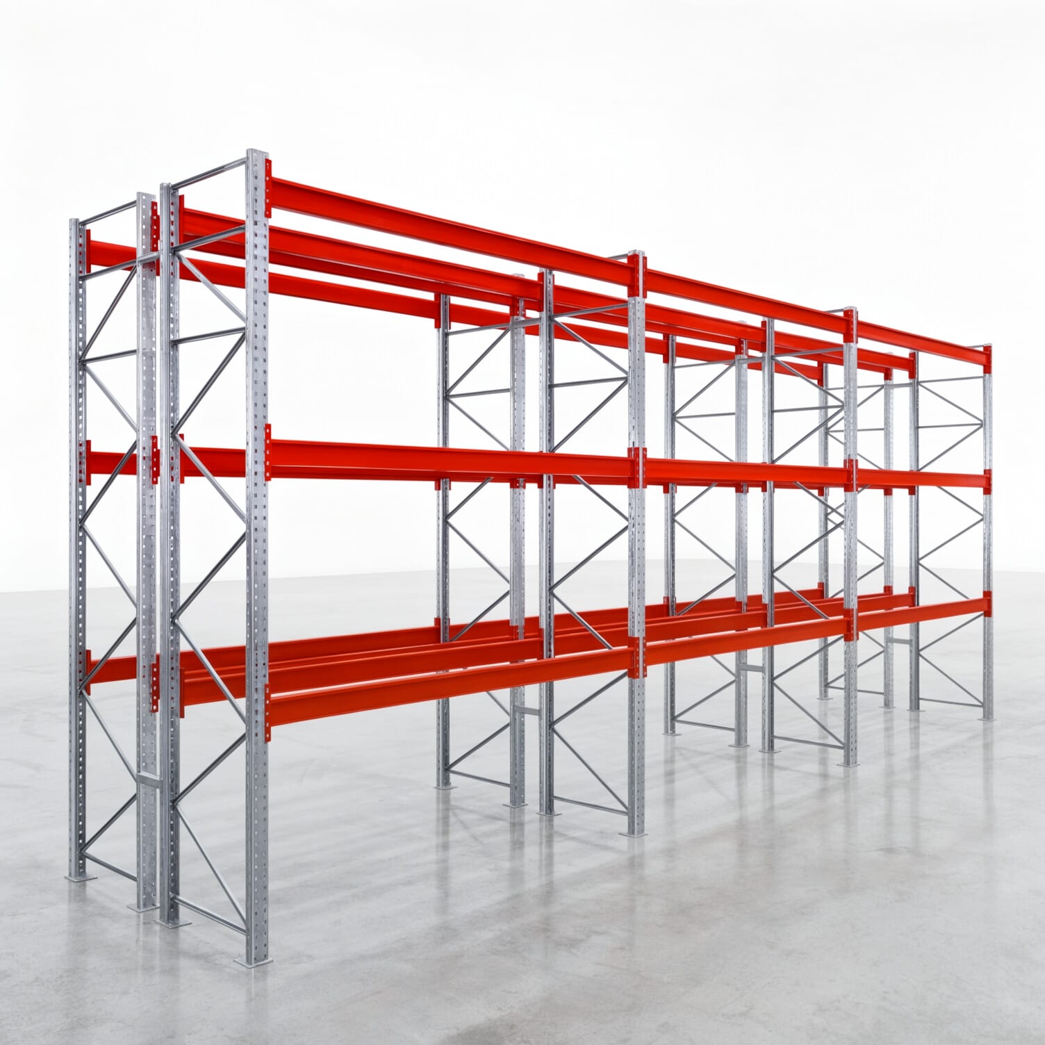 Palettenregale PRX 1000, Europalette, H: 3.600 mm, B: 8.500 mm, Palettengewicht: 500 kg, Palettenplätze: 72