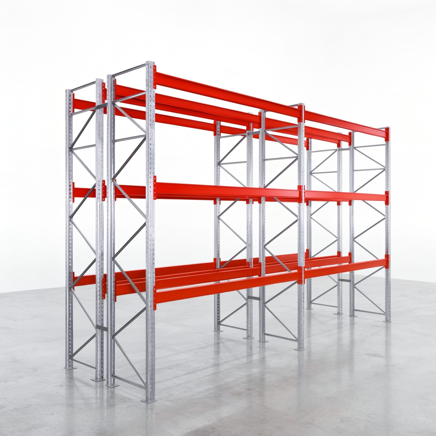 Palettenregale PRX 1000, Europalette, H: 3.600 mm, B: 5.700 mm, Palettengewicht: 750 kg, Palettenplätze: 48