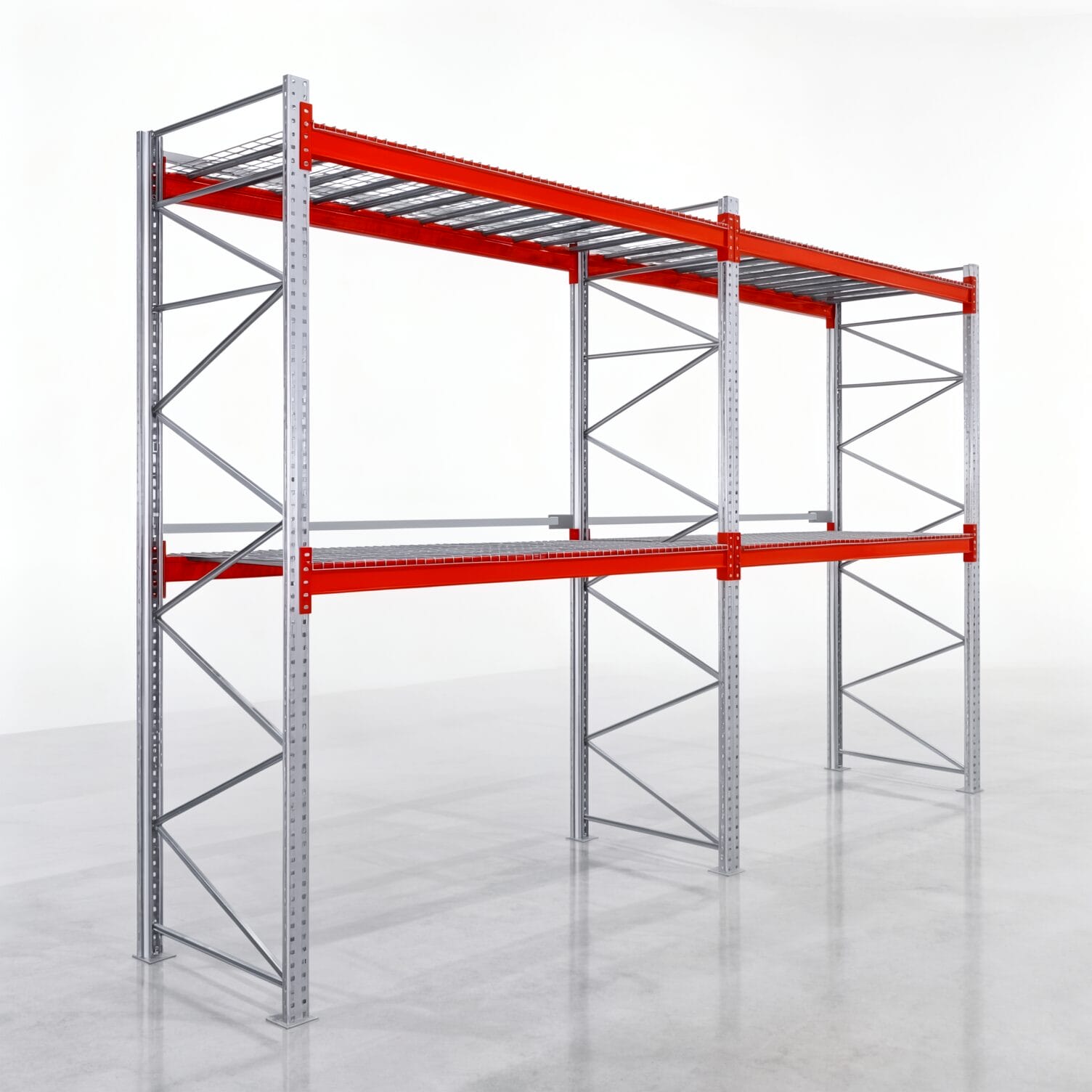 Palettenregale PRX 1000, Europalette, H: 3.600 mm, B: 5.700 mm, Palettengewicht: 500 kg, Palettenplätze: 18