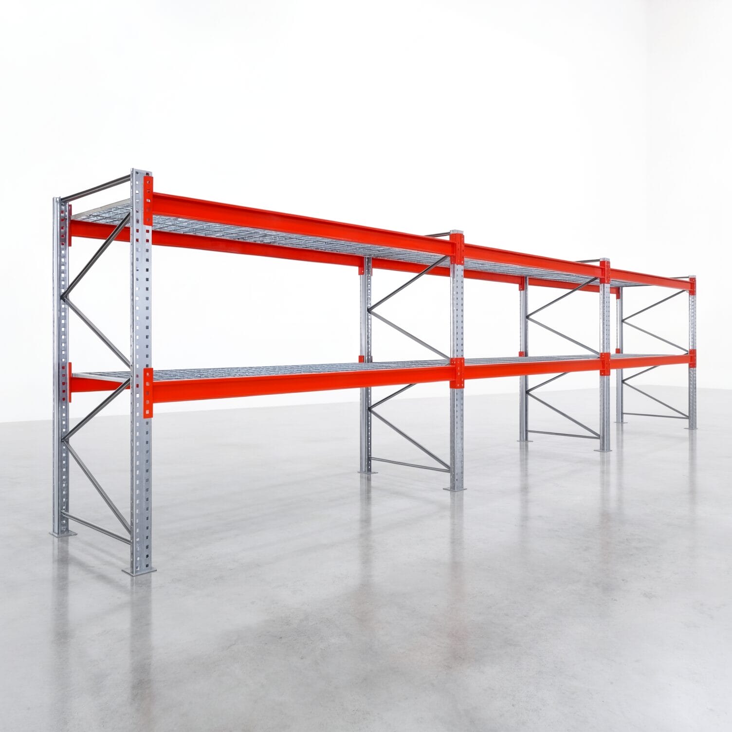 Palettenregale PRX 1000, Europalette, H: 2.100 mm, B: 8.500 mm, Palettengewicht: 1.000 kg, Palettenplätze: 27