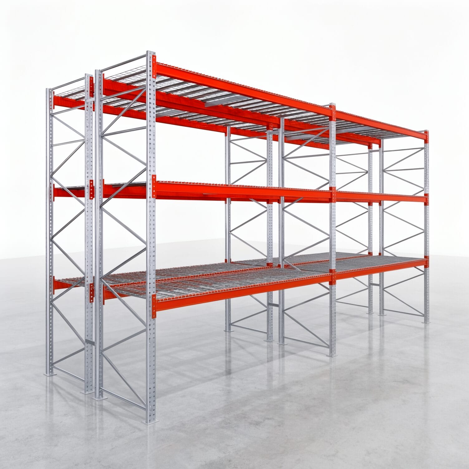 Palettenregale PRX 1000, Europalette, H: 4.100 mm, B: 7.500 mm, Palettengewicht: 750 kg, Palettenplätze: 32