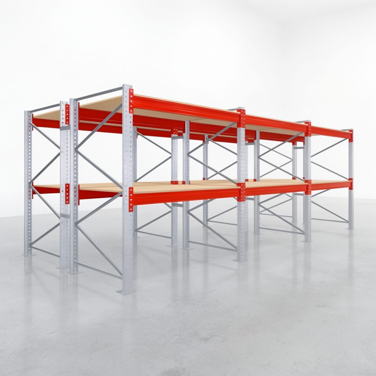 Palettenregale PRX 1000, Europalette, H: 2.100 mm, B: 5.800 mm, Palettengewicht: 1.000 kg, Palettenplätze: 18