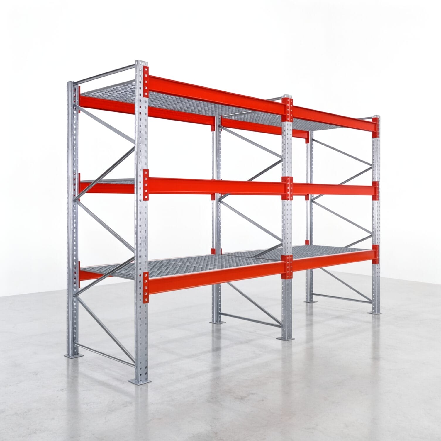 Palettenregale PRX 1000, Europalette, H: 2.600 mm, B: 3.900 mm, Palettengewicht: 1.000 kg, Palettenplätze: 16