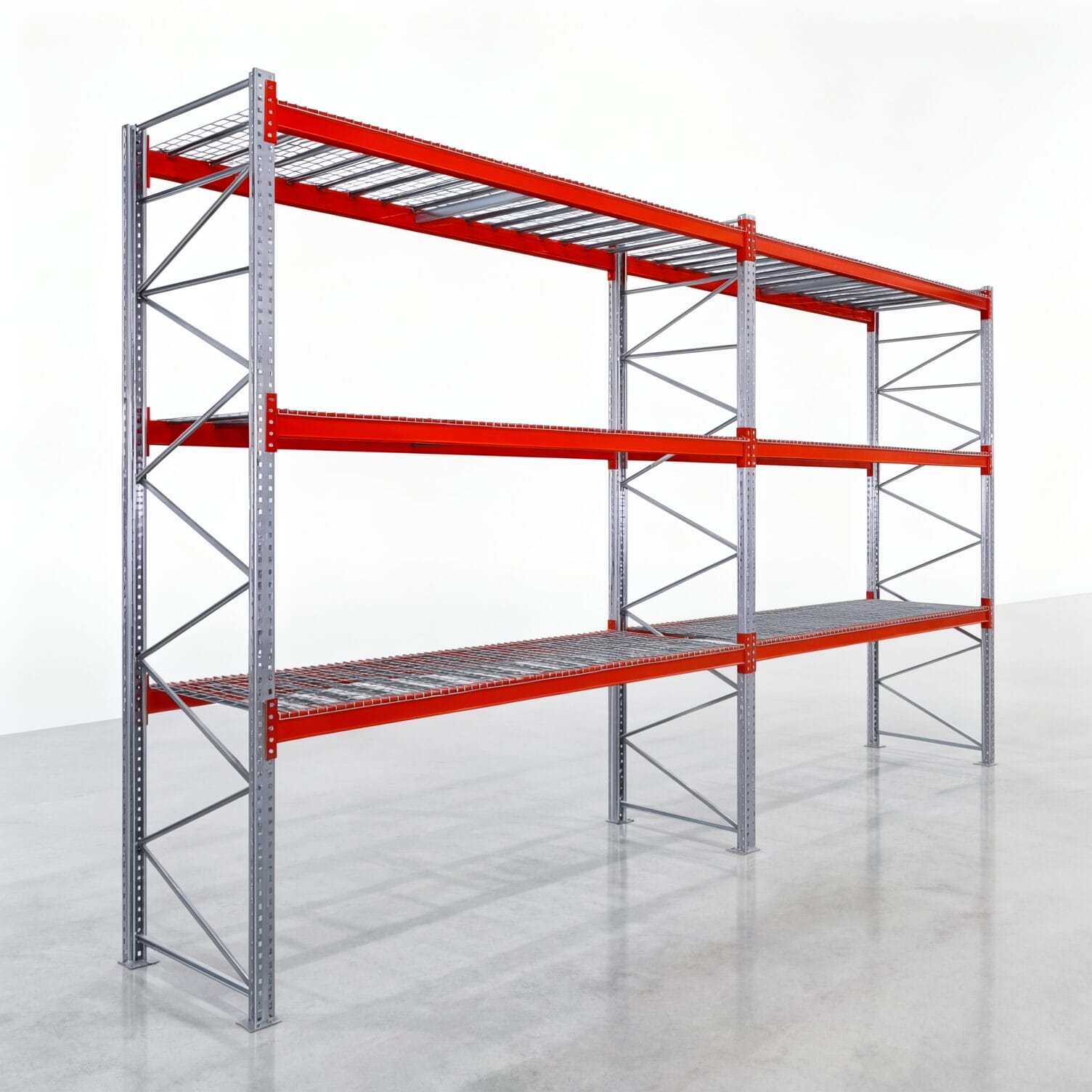 Palettenregale PRX 1000, Europalette, H: 4.100 mm, B: 7.500 mm, Palettengewicht: 500 kg, Palettenplätze: 32