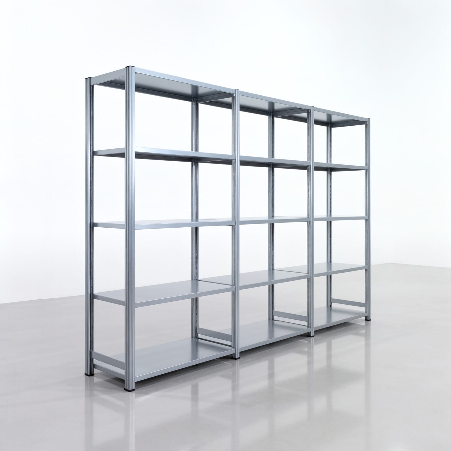 Fachbodenregal FBX 4000, H: 2.000 mm, B: 3.023 mm mm, T: 500 mm, Ebenen: 5