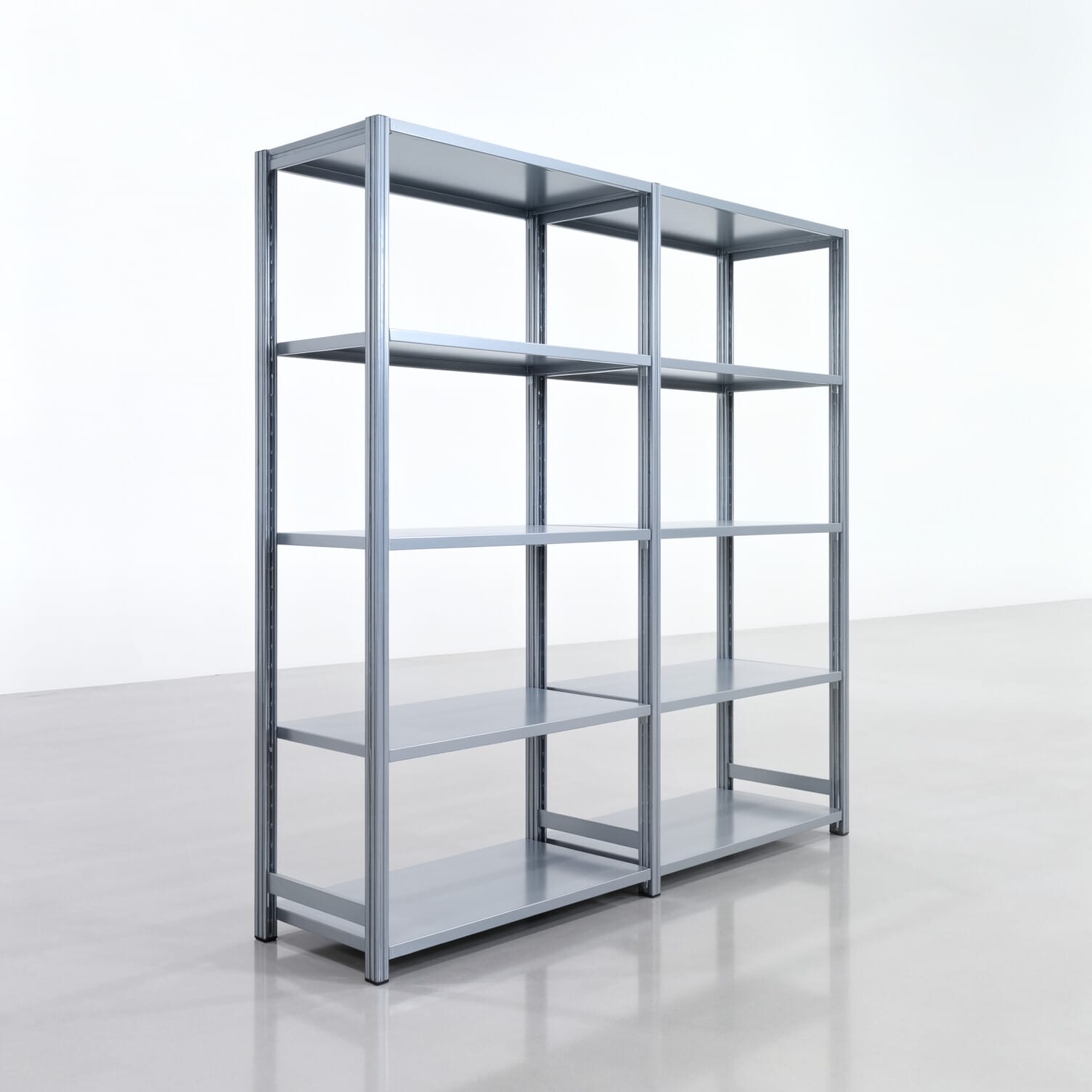 Fachbodenregal FBX 4000, H: 2.000 mm, B: 2.026 mm mm, T: 500 mm, Ebenen: 5