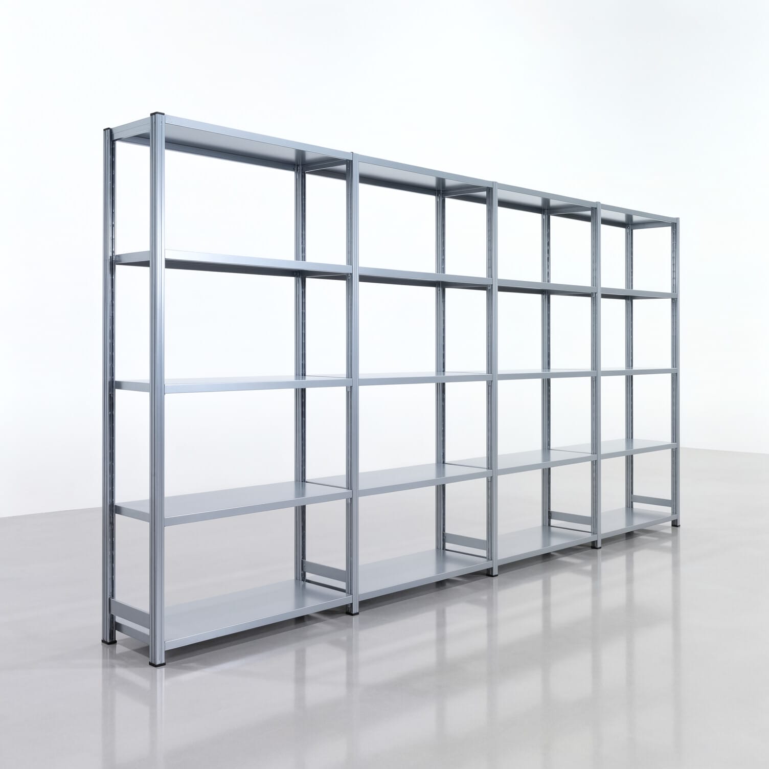 Fachbodenregal FBX 4000, H: 2.000 mm, B: 4.020 mm mm, T: 400 mm, Ebenen: 5