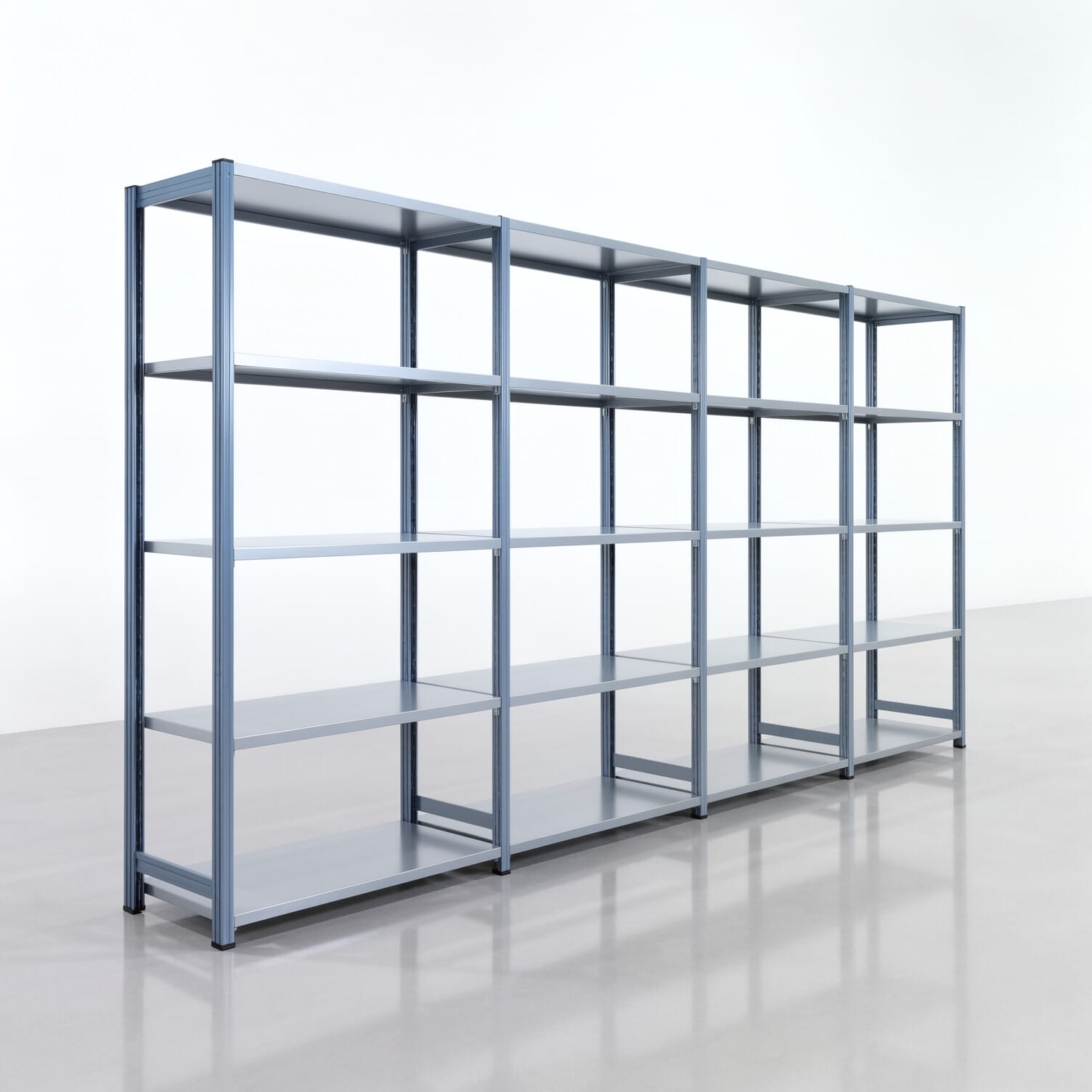 Fachbodenregal FBX 4000, H: 2.000 mm, B: 4.020 mm mm, T: 500 mm, Ebenen: 5