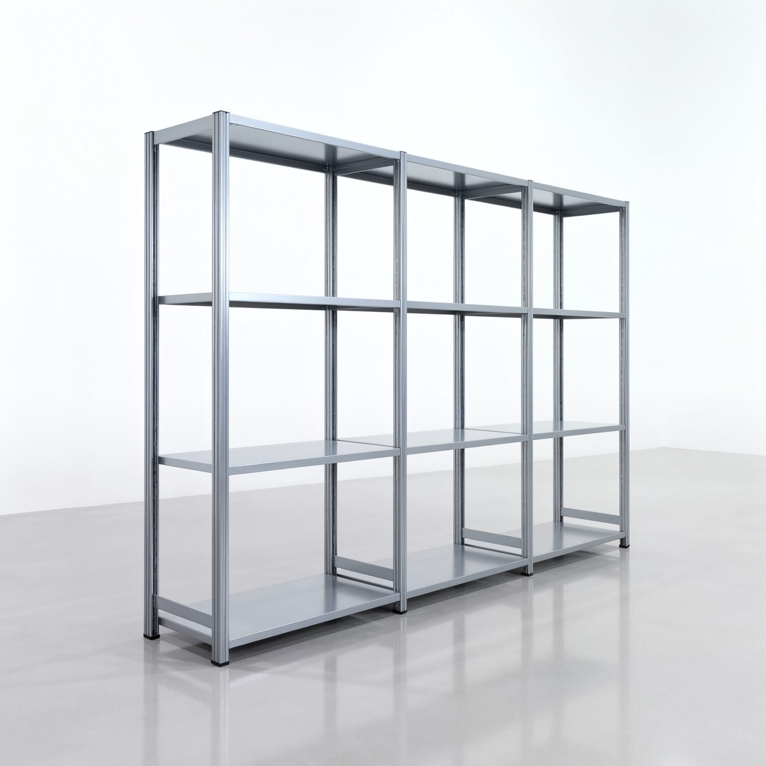 Fachbodenregal FBX 4000, H: 2.000 mm, B: 3.023 mm mm, T: 500 mm, Ebenen: 4